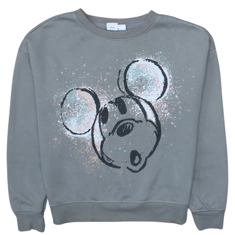 Disney Grey Sweatshirt Women’s XSmall Printed Mickey Mouse Graphic Crewneck Pullover Top sold by Vintage Club