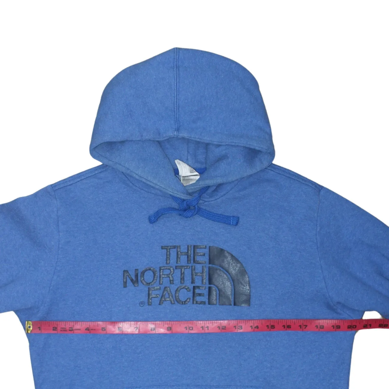 The North Face Blue Hoodie Men's Small Printed Logo Front Pouch Fleece Pullover Sweatshirt sold by Vintage Club product image thumbnail 5