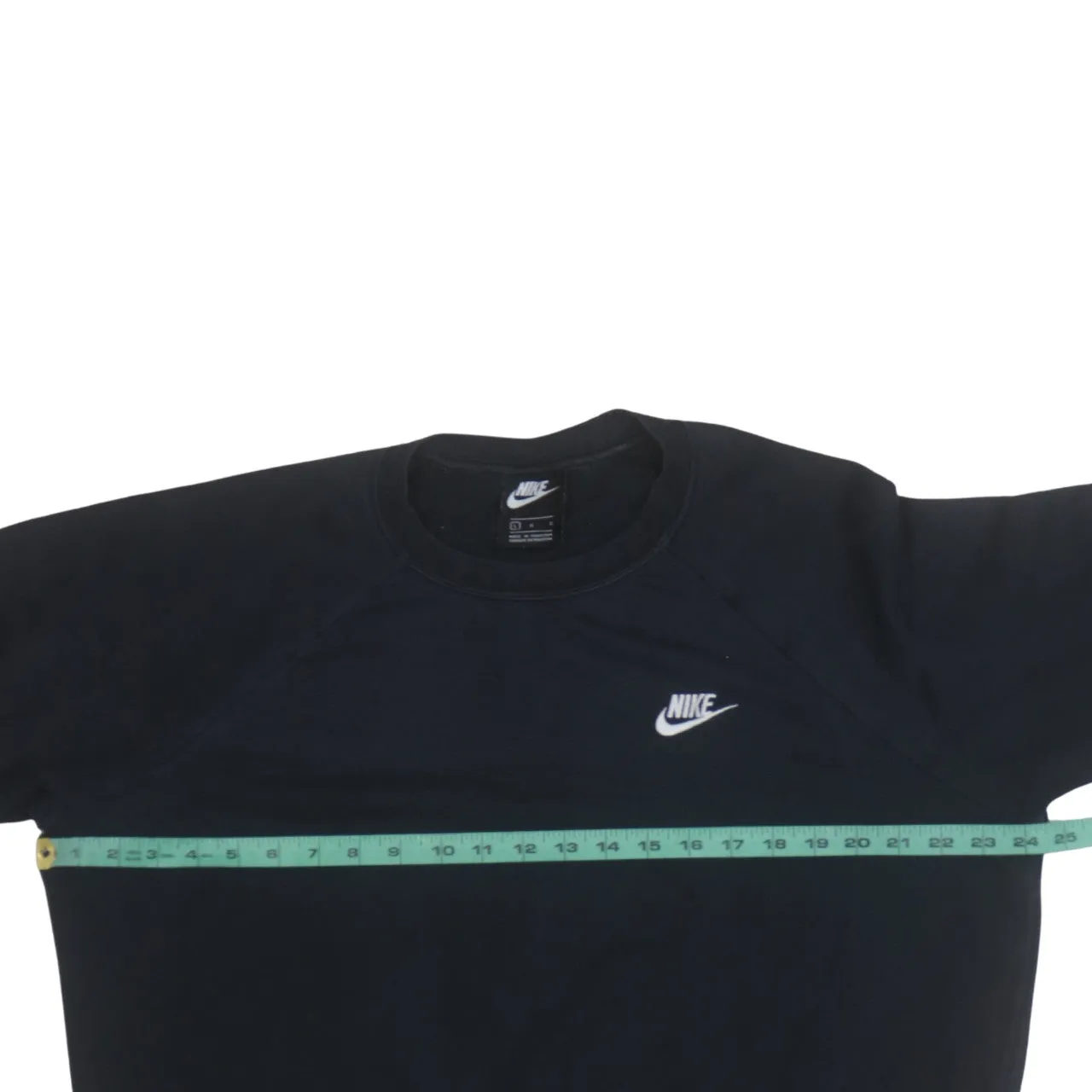 Nike Black Sweatshirt Men's Large Embroidered Swoosh Logo Crewneck Pullover Fleece Top sold by Vintage Club product image thumbnail 5