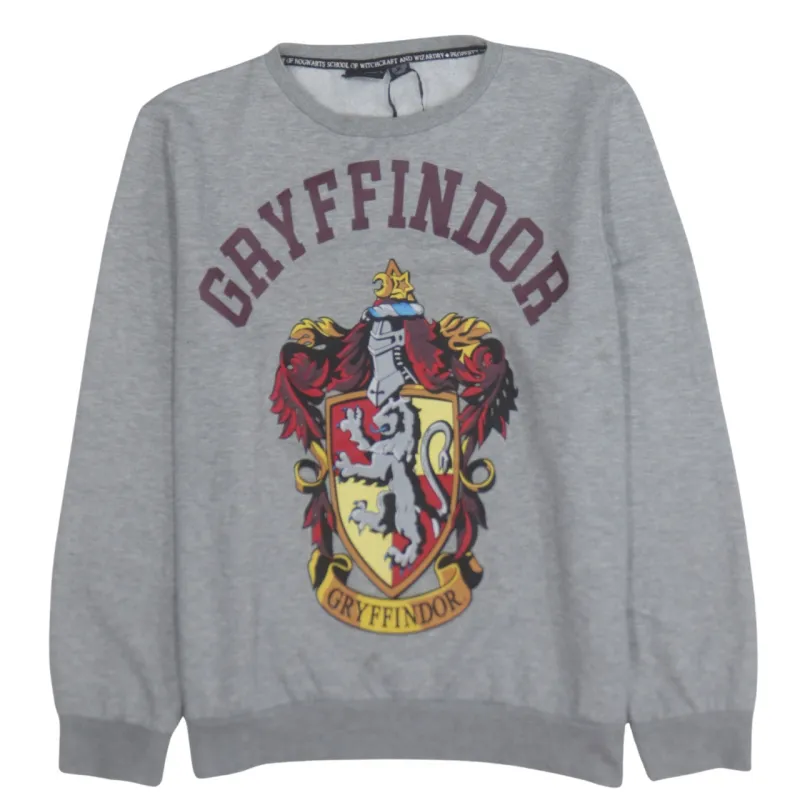Primark Grey Gryffindor Sweatshirt Women's Large Printed Crest Logo Pullover Jumper sold by Vintage Club