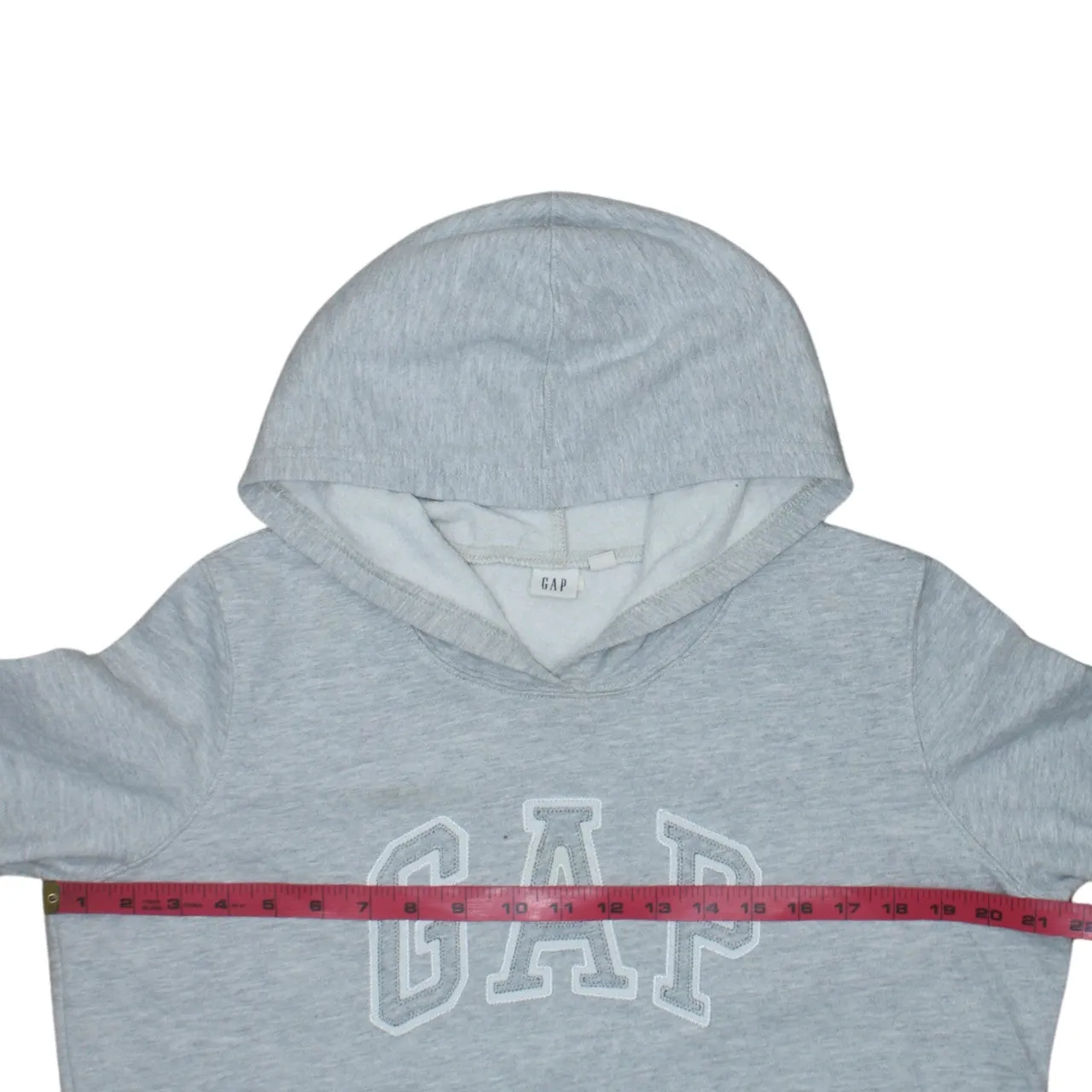 Gap Light Grey Hoodie Women's Large Embroidered Logo Front Pouch Pullover Sweatshirt sold by Vintage Club product image thumbnail 5