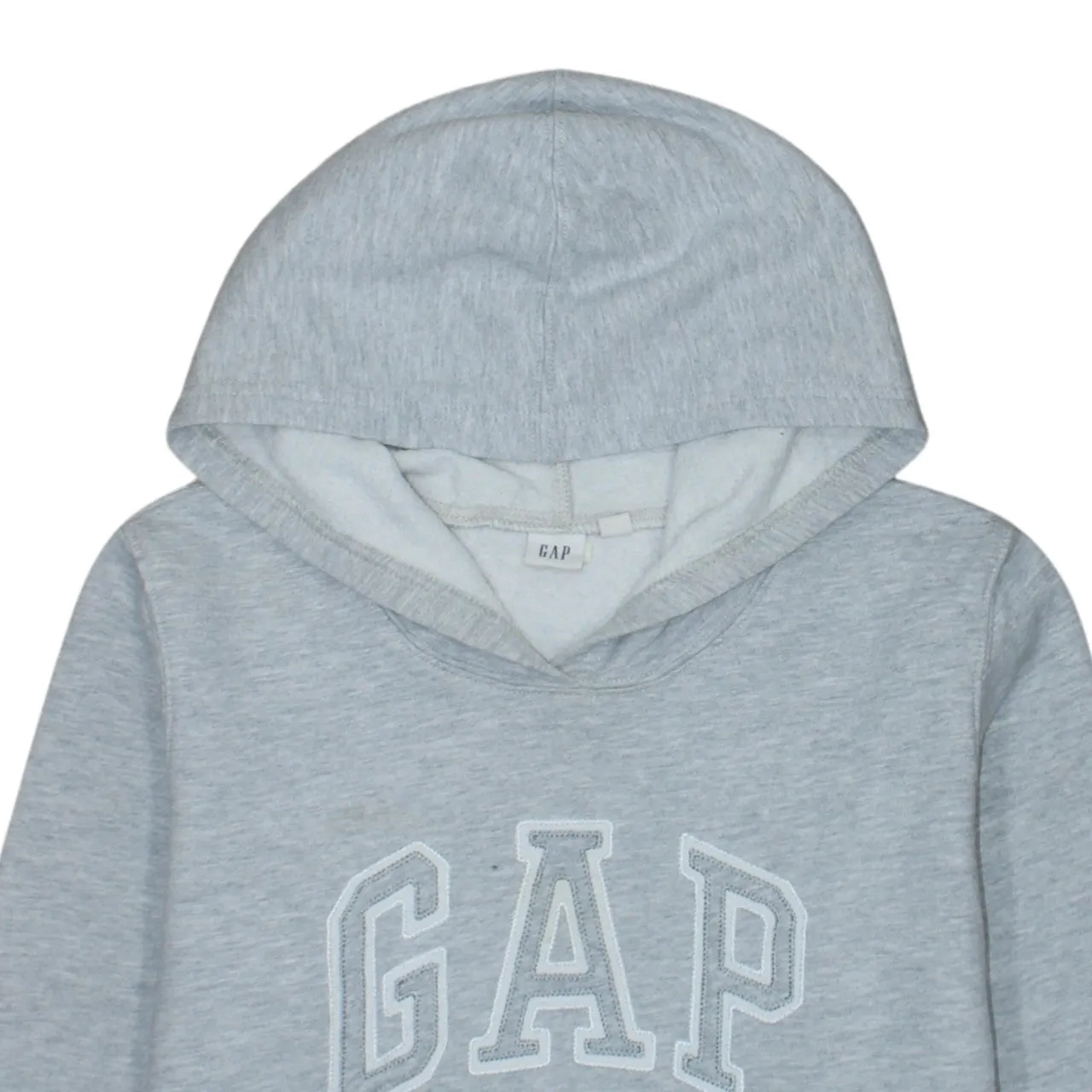 Gap Light Grey Hoodie Women's Large Embroidered Logo Front Pouch Pullover Sweatshirt sold by Vintage Club product image thumbnail 3