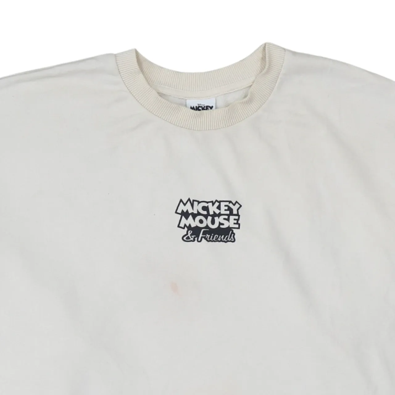 Disney Cream Sweatshirt Women's Medium Printed Mickey Mouse Pluto Graphic Pullover Top sold by Vintage Club product image thumbnail 3