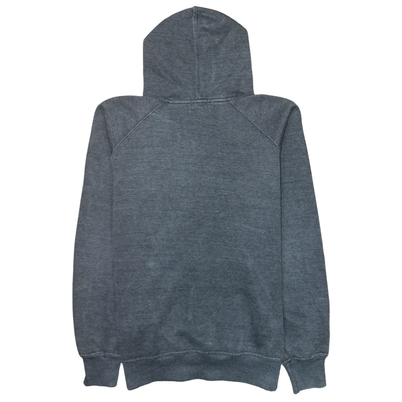 Adidas Dark Grey Hoodie Men's Medium Printed Trefoil Logo Front Pocket Pullover Sweatshirt sold by Vintage Club product image thumbnail 2