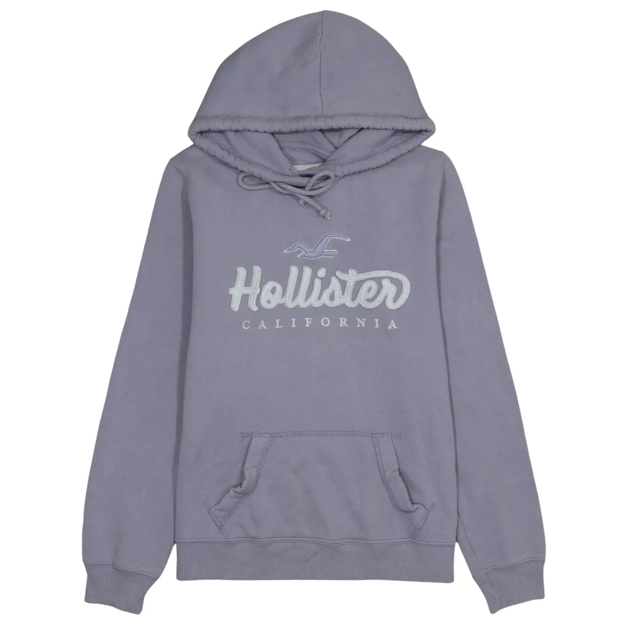 Hollister Lavender Purple Hoodie Women’s Medium Embroidered Logo Front Pocket Fleece Sweatshirt sold by Vintage Club