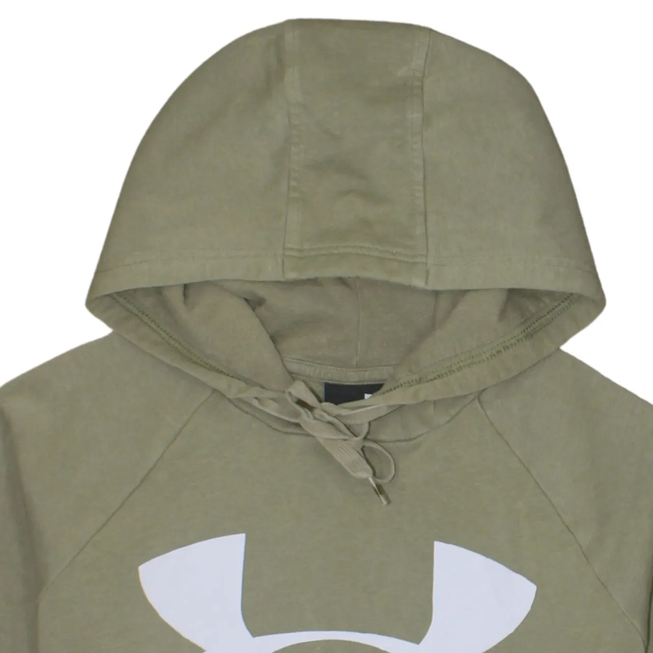 Under Armour Khaki Green Hoodie Men's Medium Printed Logo Front Pouch Pullover Sweatshirt sold by Vintage Club product image thumbnail 3