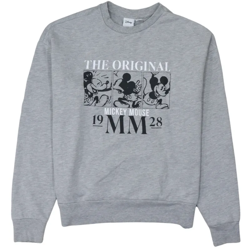 Disney Grey Mickey Mouse Sweatshirt Women's XSmall Printed Graphic Crewneck Pullover Top sold by Vintage Club