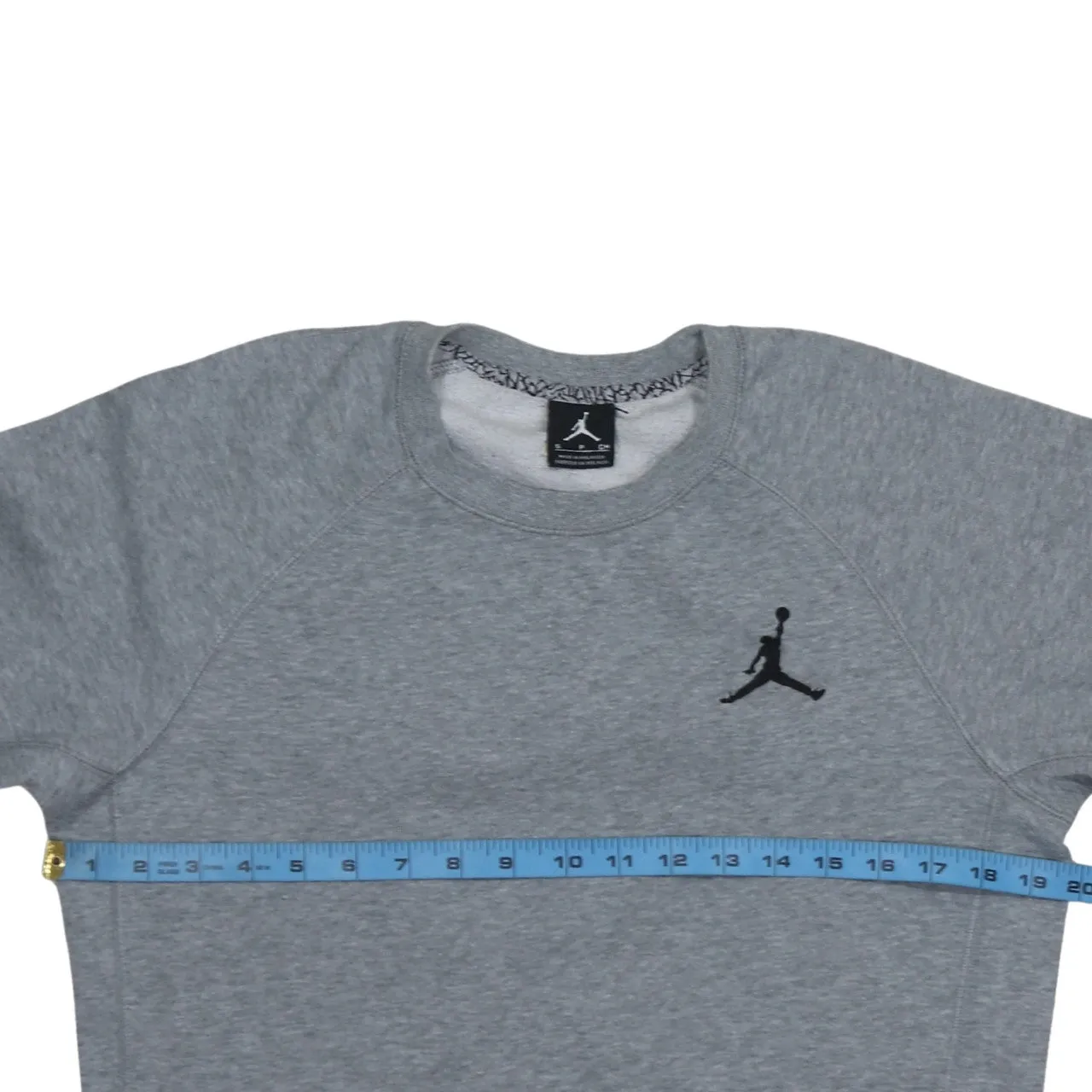 Jordan Grey Sweatshirt Men's Small Embroidered Jumpman Logo Crewneck Pullover Fleece Top sold by Vintage Club product image thumbnail 5