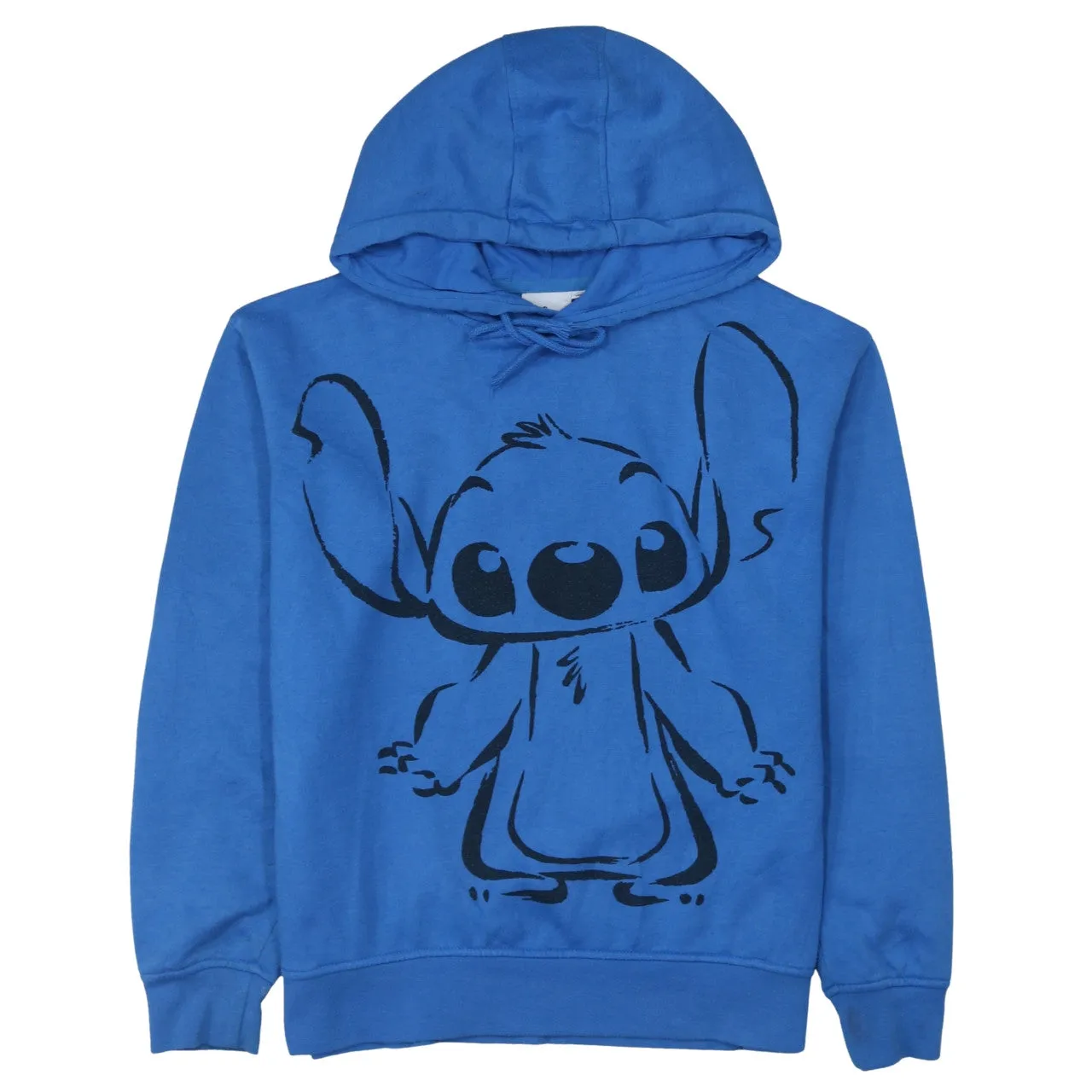 Disney Blue Hoodie Women’s XSmall Printed Stitch Graphic Pullover Hooded Sweatshirt Top sold by Vintage Club