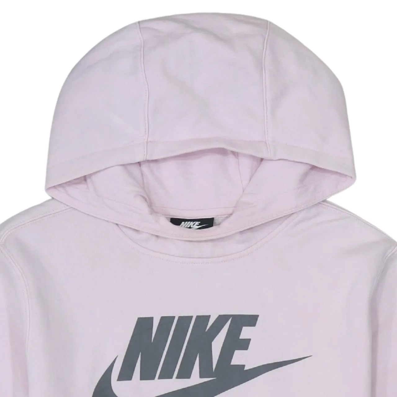 Nike Light Pink Hoodie Women’s XLarge Printed Logo Front Pouch Fleece Pullover Sweatshirt sold by Vintage Club product image thumbnail 3