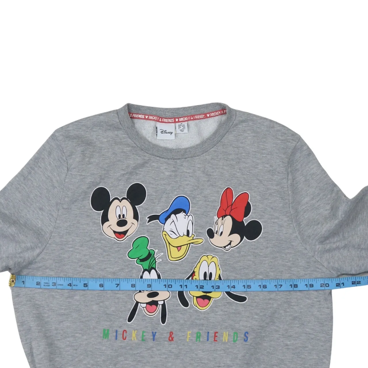 Disney Grey Sweatshirt Women's Medium Printed Mickey Friends Graphic Crewneck Pullover Top sold by Vintage Club product image thumbnail 5