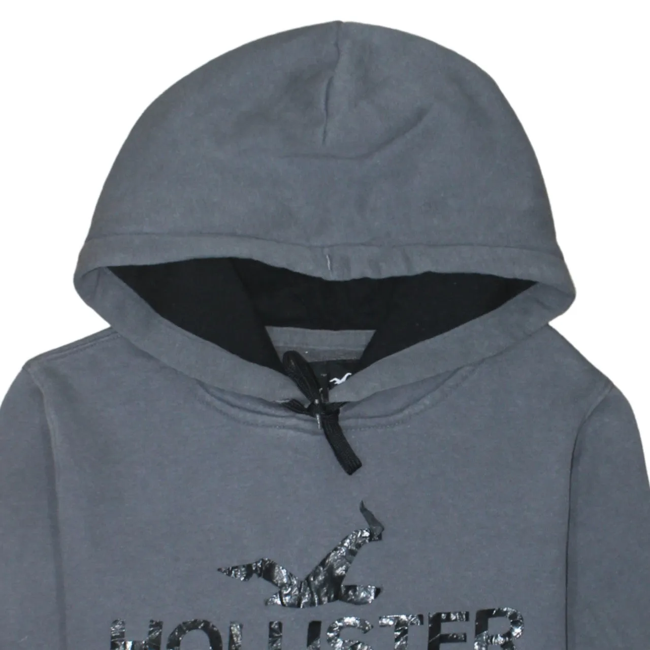 Hollister Grey Hoodie Men’s XSmall Printed Logo Front Pocket Drawstring Pullover Sweatshirt sold by Vintage Club product image thumbnail 3