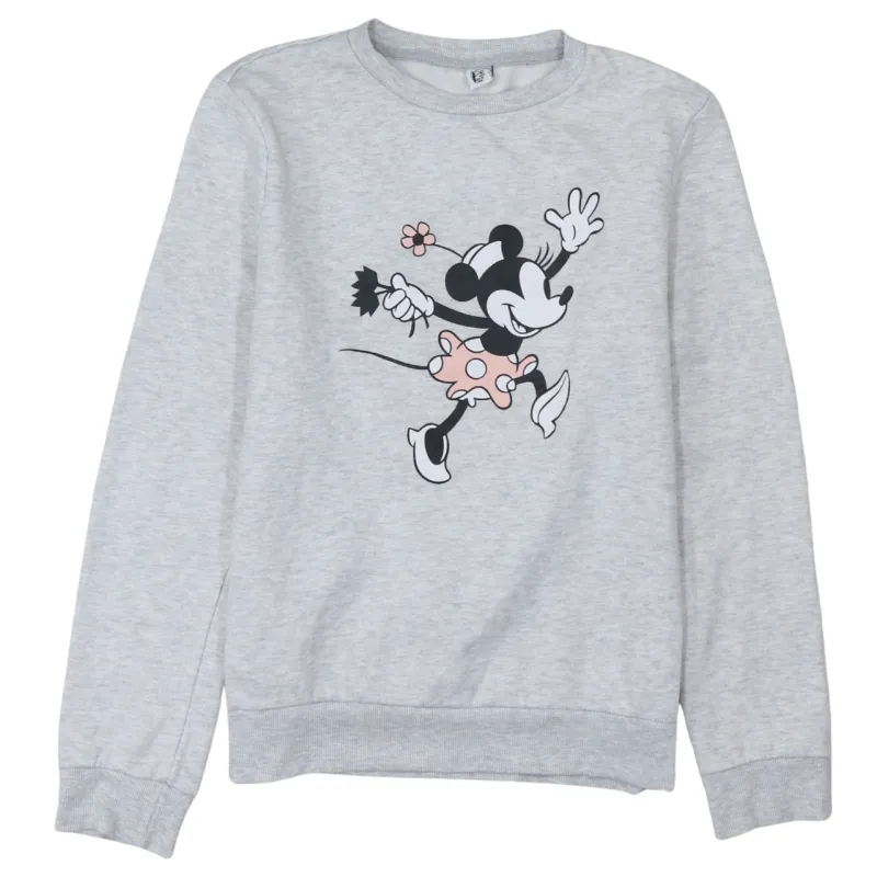 Disney Grey Sweatshirt Women's XSmall Printed Minnie Mouse Graphic Crewneck Pullover Top sold by Vintage Club