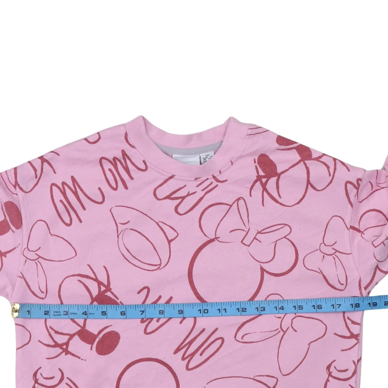 Disney Pink Minnie Mouse Sweatshirt Women's XXSmall All Over Printed Graphic Pullover Top sold by Vintage Club product image thumbnail 5