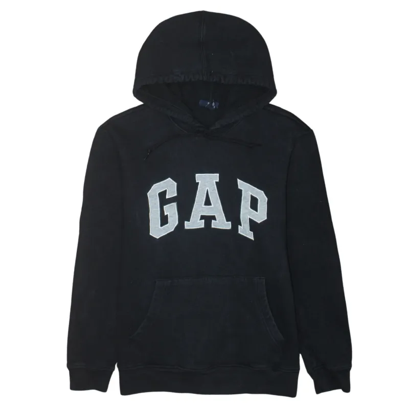 Gap Black Hoodie Women’s Small Embroidered Logo Front Pocket Pullover Sweatshirt sold by Vintage Club