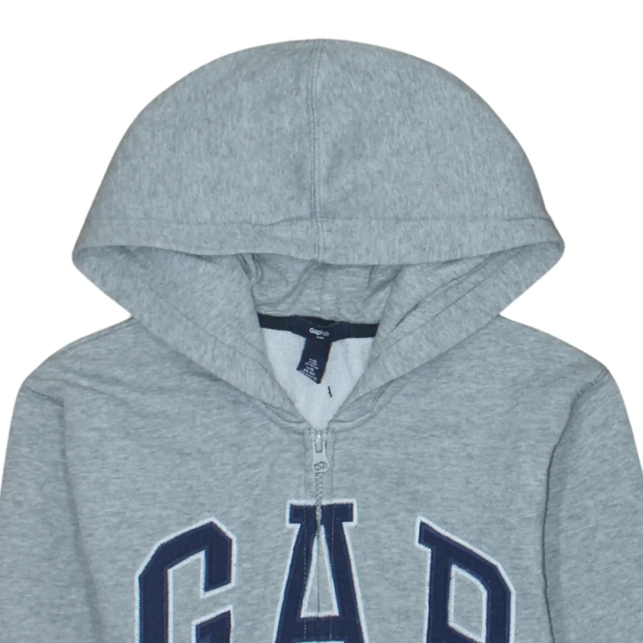Gap Grey Zip Hoodie Women’s XLarge Embroidered Logo Split Pocket Casual Sweatshirt sold by Vintage Club product image thumbnail 3