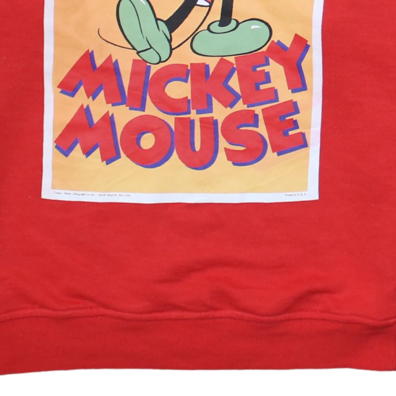 Disney Red Sweatshirt Women’s XSmall Printed Mickey Mouse Graphic Crewneck Pullover Top sold by Vintage Club product image thumbnail 4