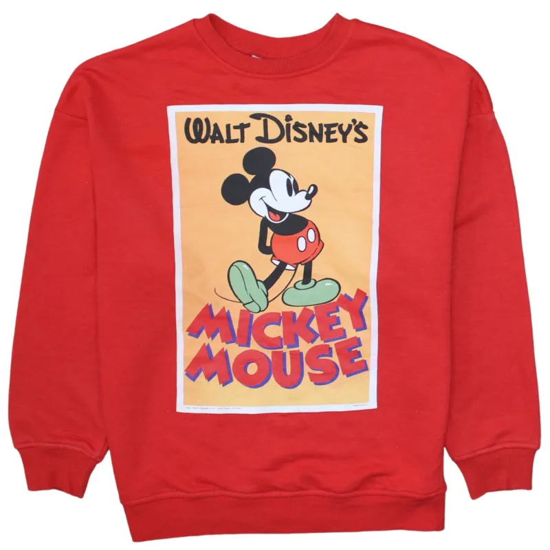 Disney Red Sweatshirt Women’s XSmall Printed Mickey Mouse Graphic Crewneck Pullover Top sold by Vintage Club