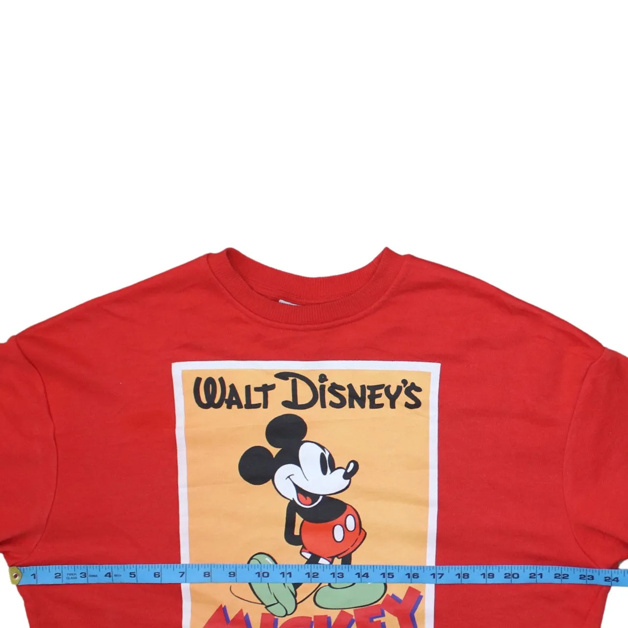 Disney Red Sweatshirt Women’s XSmall Printed Mickey Mouse Graphic Crewneck Pullover Top sold by Vintage Club product image thumbnail 5