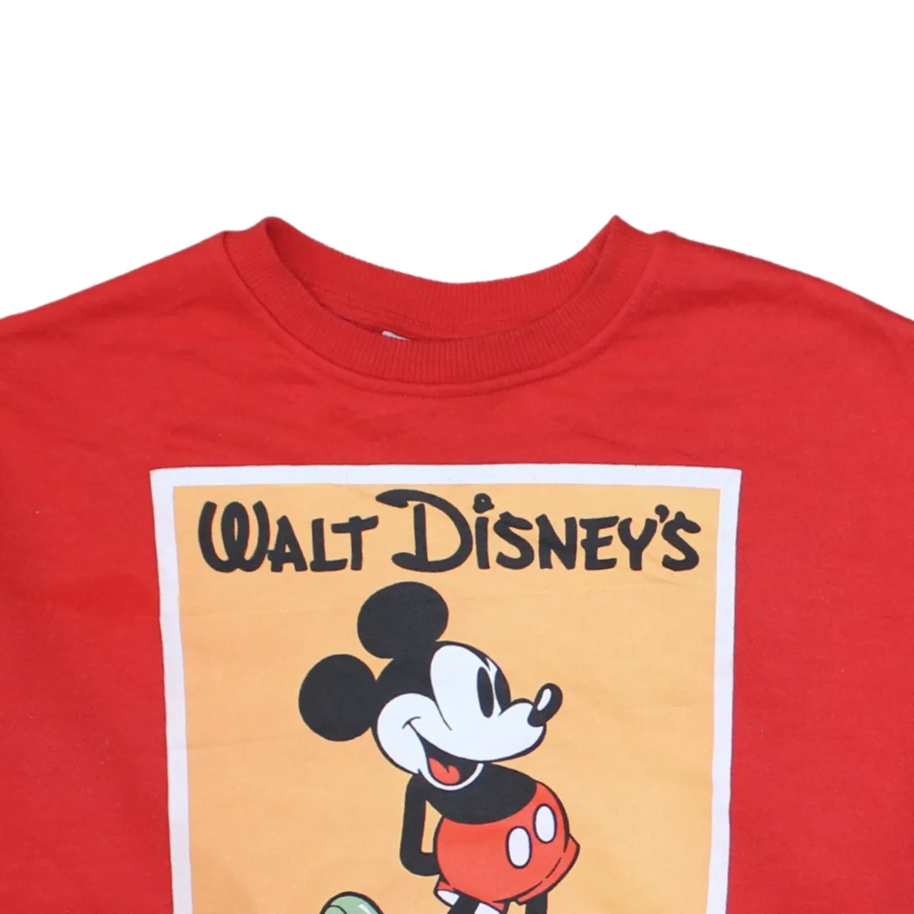 Disney Red Sweatshirt Women’s XSmall Printed Mickey Mouse Graphic Crewneck Pullover Top sold by Vintage Club product image thumbnail 3