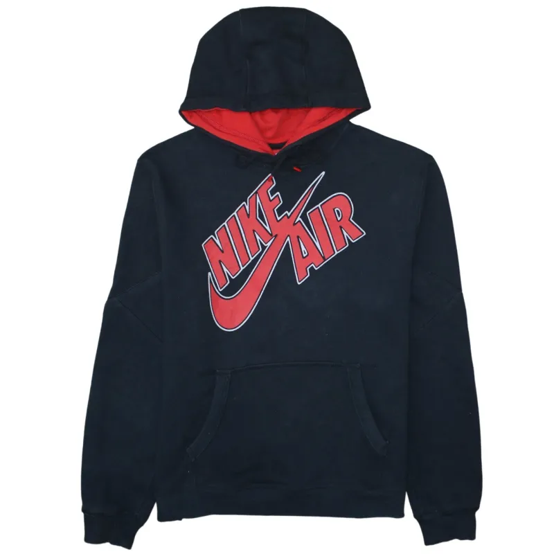 Nike Black Red Hoodie Men's XLarge Big Printed Nike Air Logo Pullover Sweatshirt made by Nike