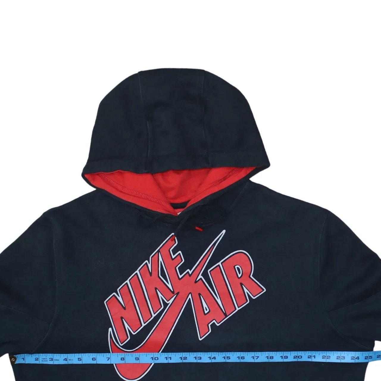 Nike Black Red Hoodie Men's XLarge Big Printed Nike Air Logo Pullover Sweatshirt sold by Vintage Club product image thumbnail 5