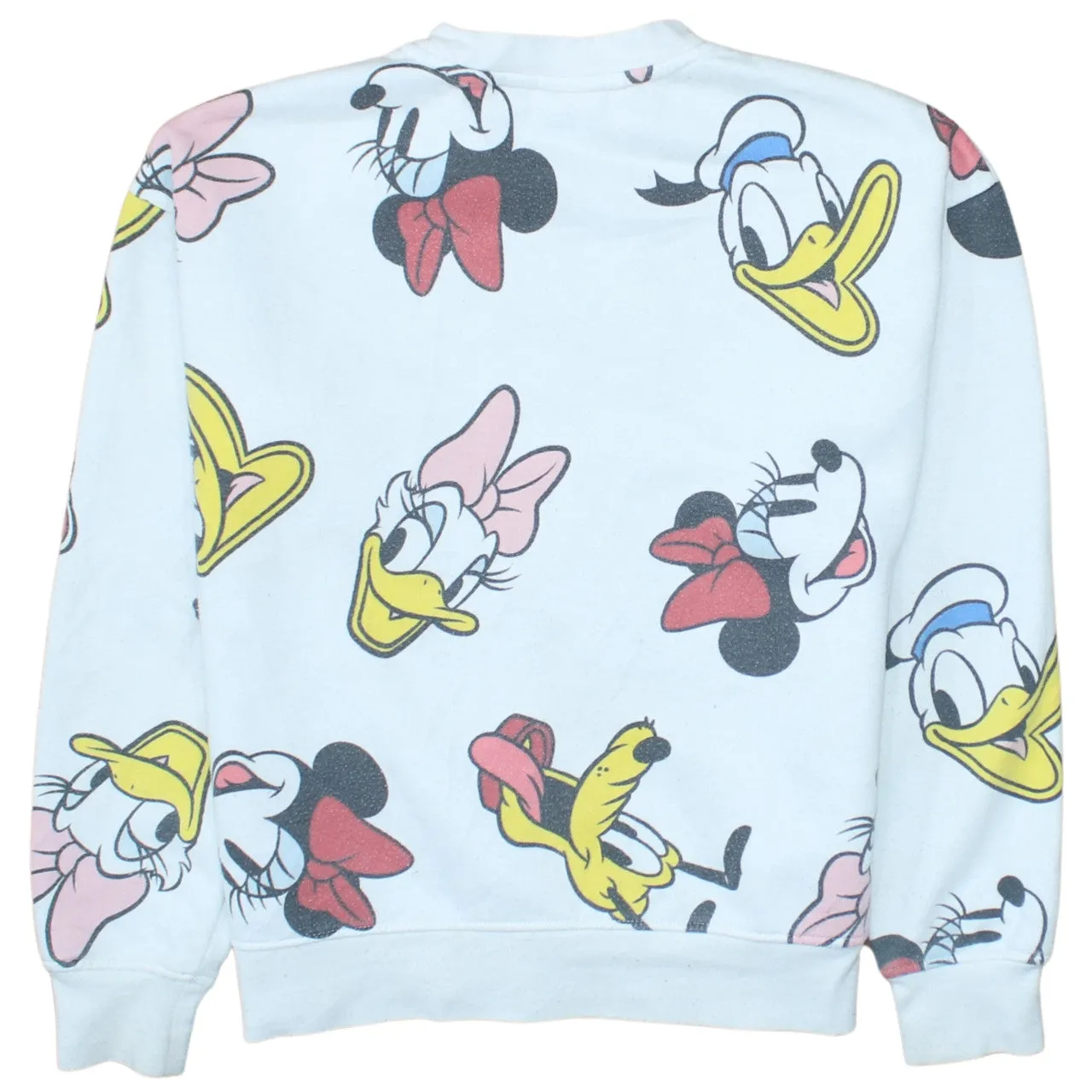 Disney White Sweatshirt Women’s XXSmall All Over Character Print Crewneck Pullover Top sold by Vintage Club product image thumbnail 2
