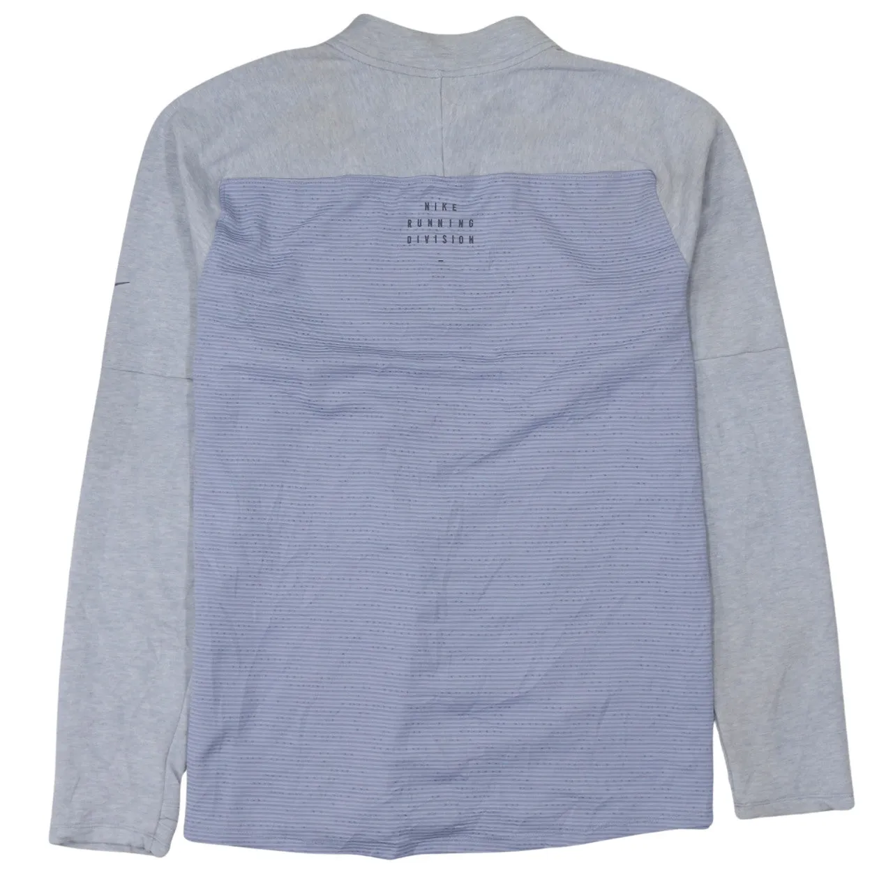 Nike Grey Blue Quarter Zip Top Women’s Large Running Division Reflective Pullover Sweatshirt sold by Vintage Club product image thumbnail 2