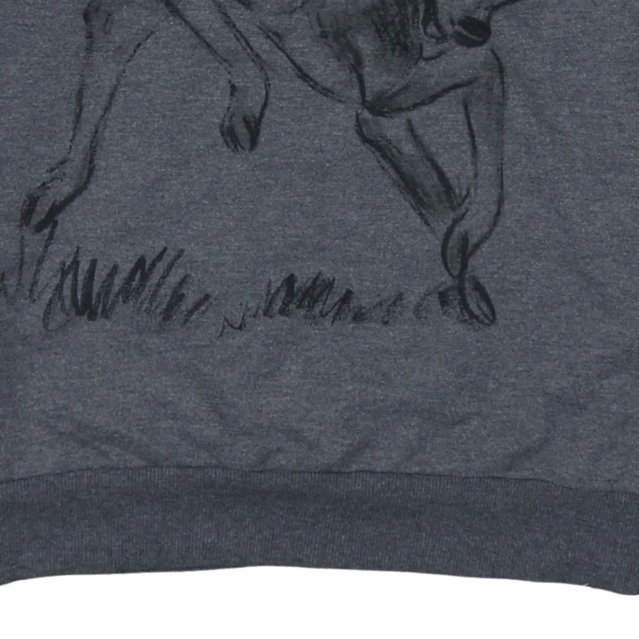 Disney Charcoal Grey Sweatshirt Women's Large Bambi Printed Graphic Crewneck Pullover Top sold by Vintage Club product image thumbnail 4