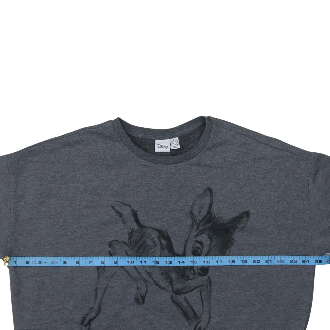 Disney Charcoal Grey Sweatshirt Women's Large Bambi Printed Graphic Crewneck Pullover Top sold by Vintage Club product image thumbnail 5