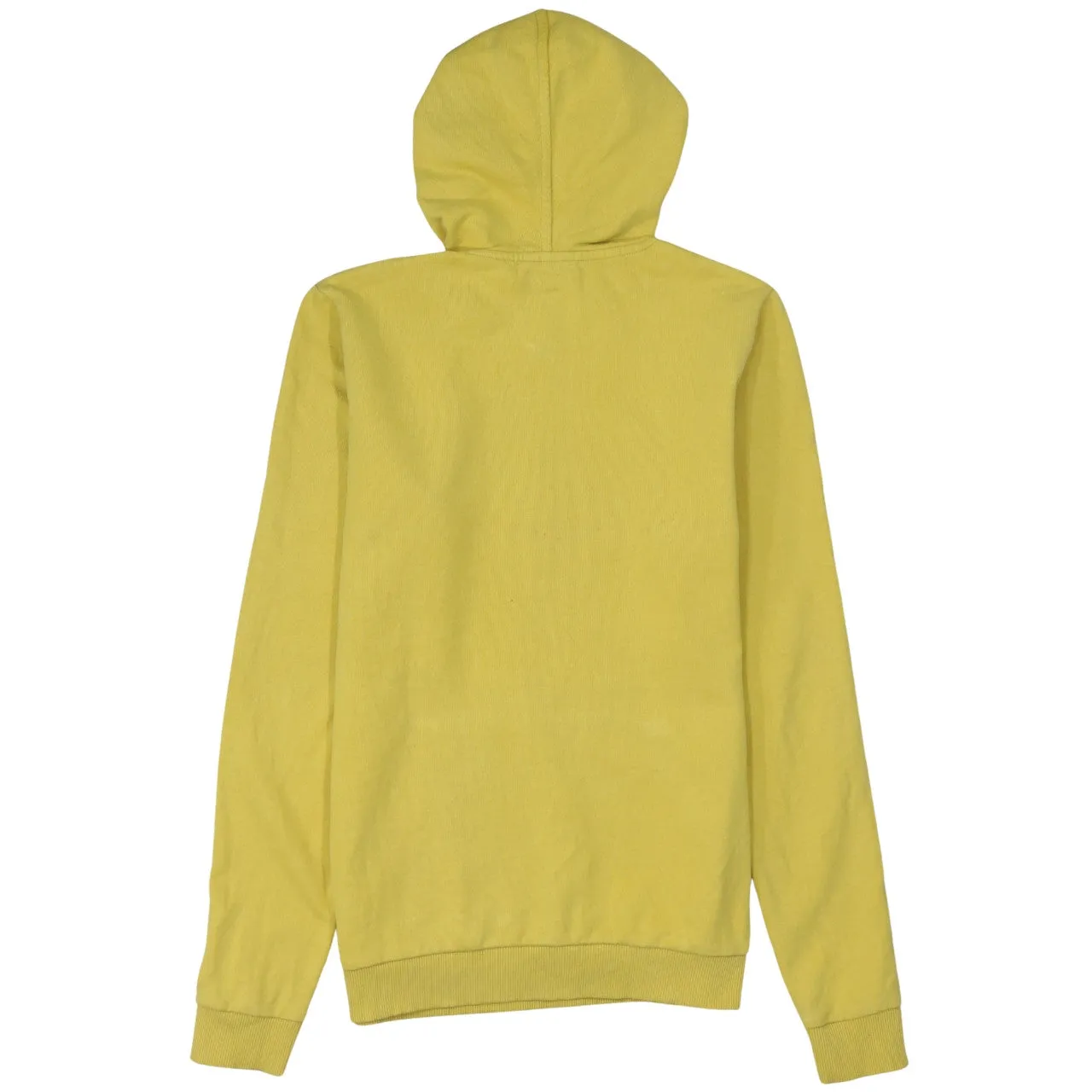 Timberland Yellow Hoodie Women’s Medium Printed Tree Logo Front Pocket Pullover Sweatshirt sold by Vintage Club product image thumbnail 2
