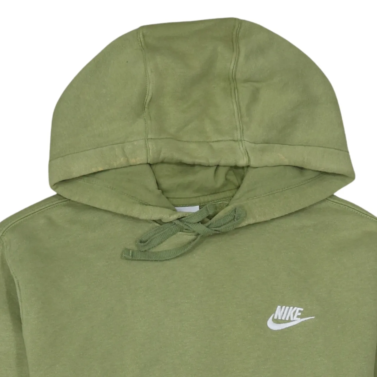 Nike Olive Green Hoodie Men's Small Embroidered Swoosh Logo Front Pocket Pullover Sweatshirt sold by Vintage Club product image thumbnail 3