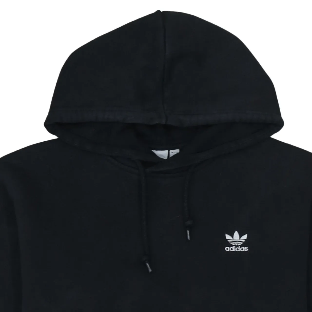 Adidas Black Hoodie Men's Large Embroidered Trefoil Logo Front Pouch Pullover Sweatshirt sold by Vintage Club product image thumbnail 3