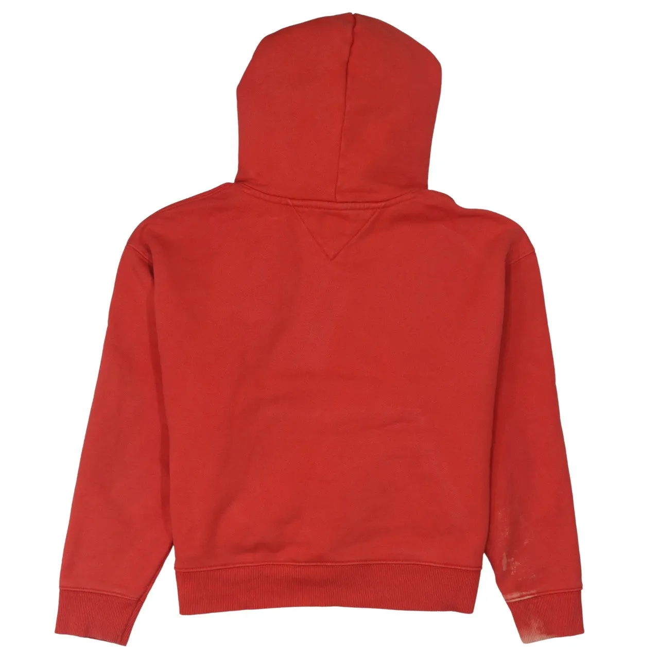 Tommy Jeans Red Hoodie Men’s Small Embroidered Flag Logo Front Pocket Pullover Sweatshirt sold by Vintage Club product image thumbnail 2