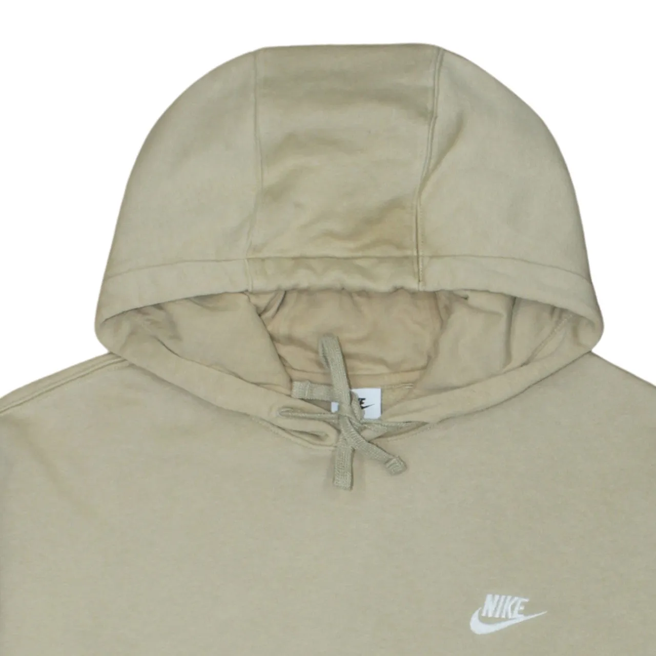 Nike Beige Cream Hoodie Women's XLarge Embroidered Swoosh Logo Front Pocket Pullover Sweatshirt sold by Vintage Club product image thumbnail 3