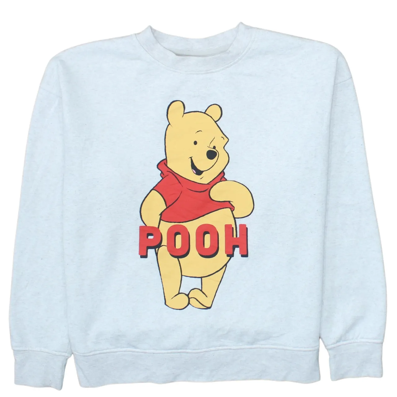 Disney Light Grey Sweatshirt Women’s XSmall Printed Pooh Graphic Crewneck Pullover Top sold by Vintage Club