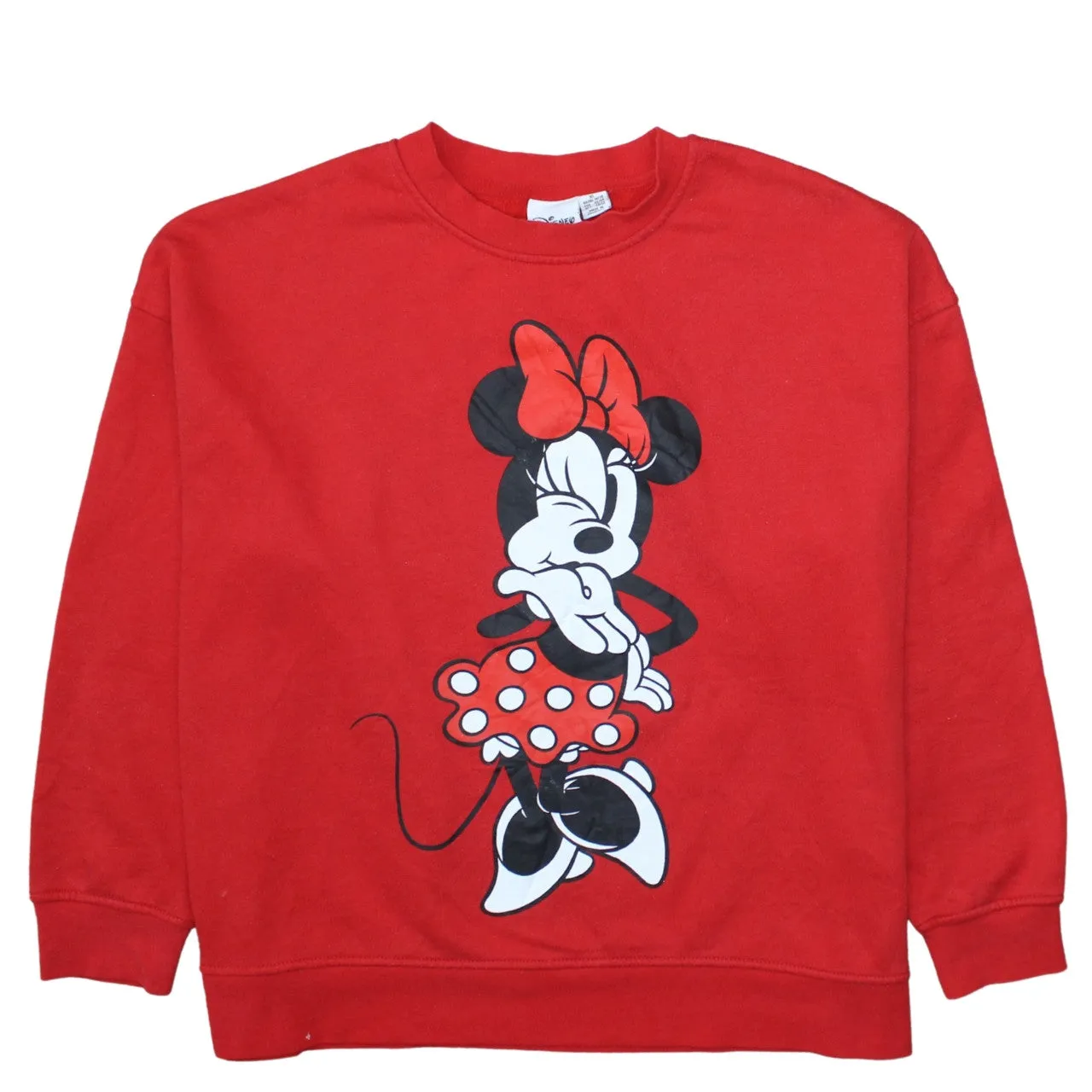 Disney Red Minnie Mouse Sweatshirt Women’s XLarge Printed Graphic Crewneck Pullover Top sold by Vintage Club