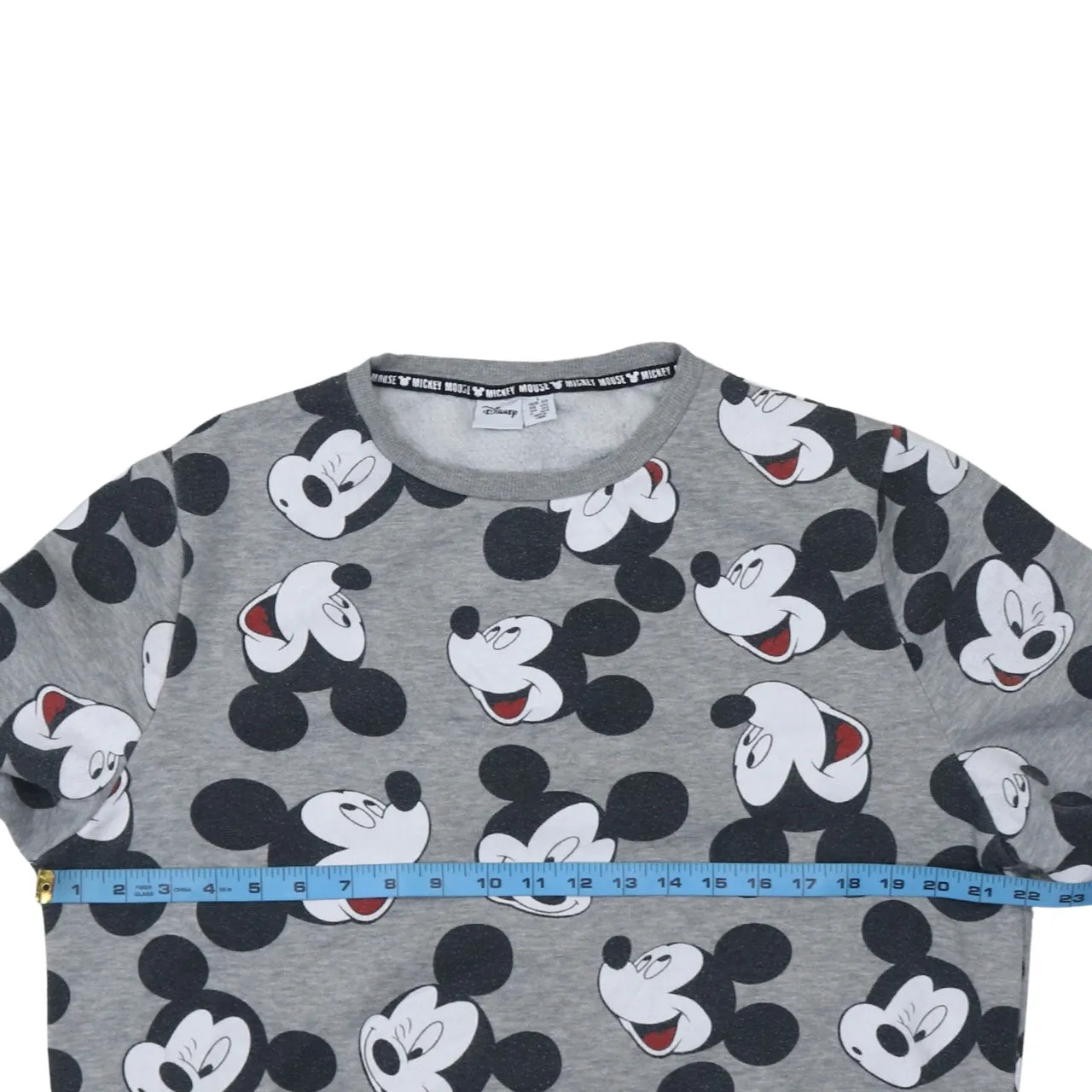 Disney Grey Sweatshirt Women’s Large All Over Mickey Mouse Printed Fleece Pullover Top sold by Vintage Club product image thumbnail 5