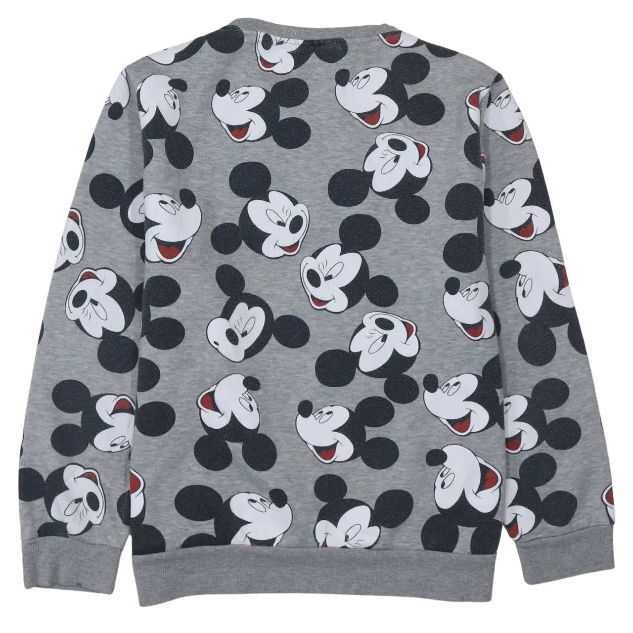 Disney Grey Sweatshirt Women’s Large All Over Mickey Mouse Printed Fleece Pullover Top sold by Vintage Club product image thumbnail 2