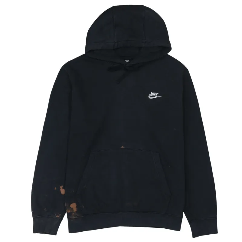 Nike Black Hoodie Men’s Medium Embroidered Swoosh Front Pocket Pullover Sweatshirt sold by Vintage Club