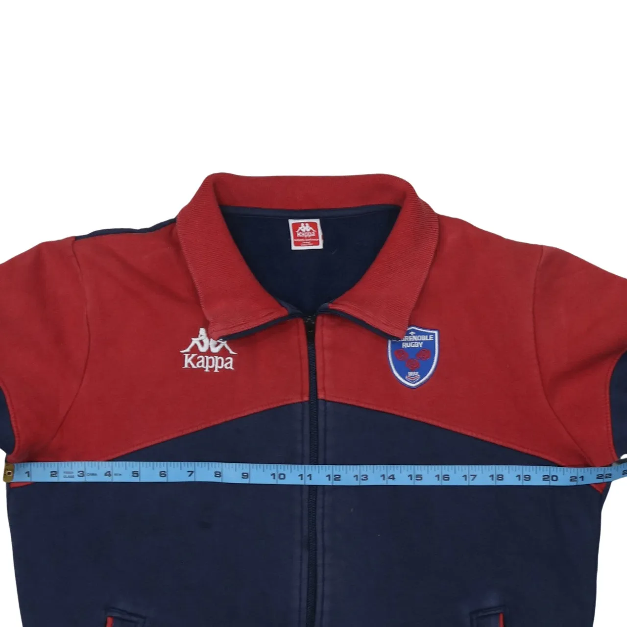 Kappa Navy Red Jacket Men's Medium Embroidered Logos Zip Front Ribbed Hem Track Top sold by Vintage Club product image thumbnail 5