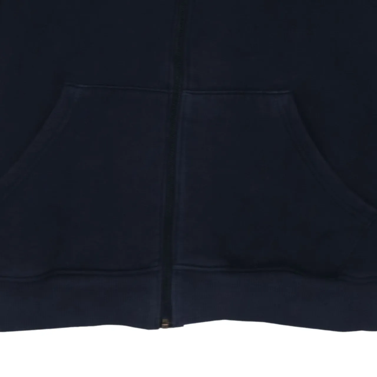 Adidas Navy Blue Full Zip Hoodie Women’s Large Trefoil Embroidered Logo Elbow Patch Sweatshirt sold by Vintage Club product image thumbnail 4