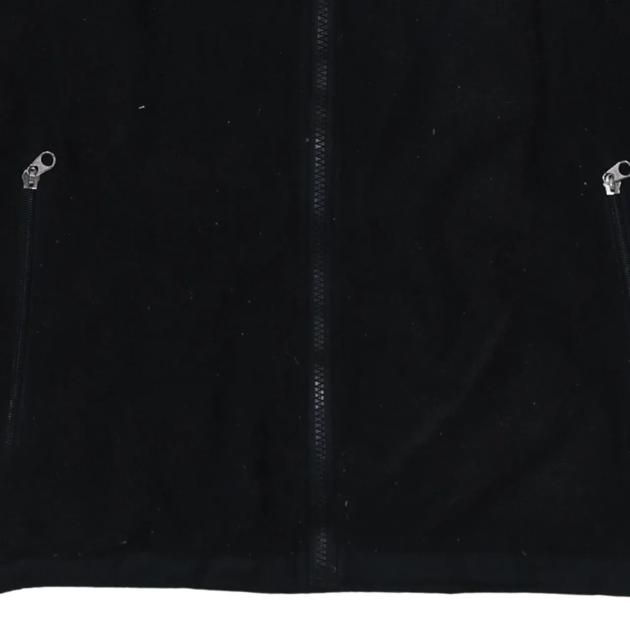 The North Face Black Fleece Jacket Women's Large Embroidered Logos Zip Pockets Outerwear sold by Vintage Club product image thumbnail 4