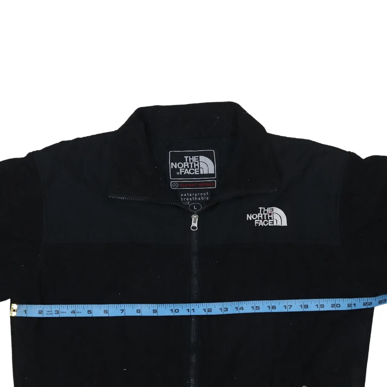 The North Face Black Fleece Jacket Women's Large Embroidered Logos Zip Pockets Outerwear sold by Vintage Club product image thumbnail 5
