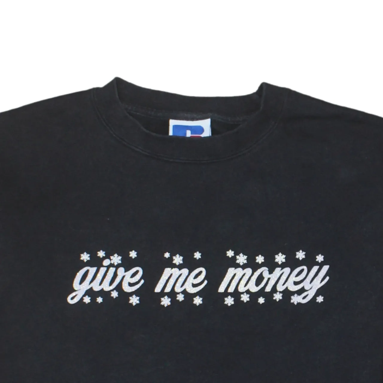 Russell Athletic Black Sweatshirt Men's Small Printed Slogan Crewneck Pullover Fleece Top sold by Vintage Club product image thumbnail 3