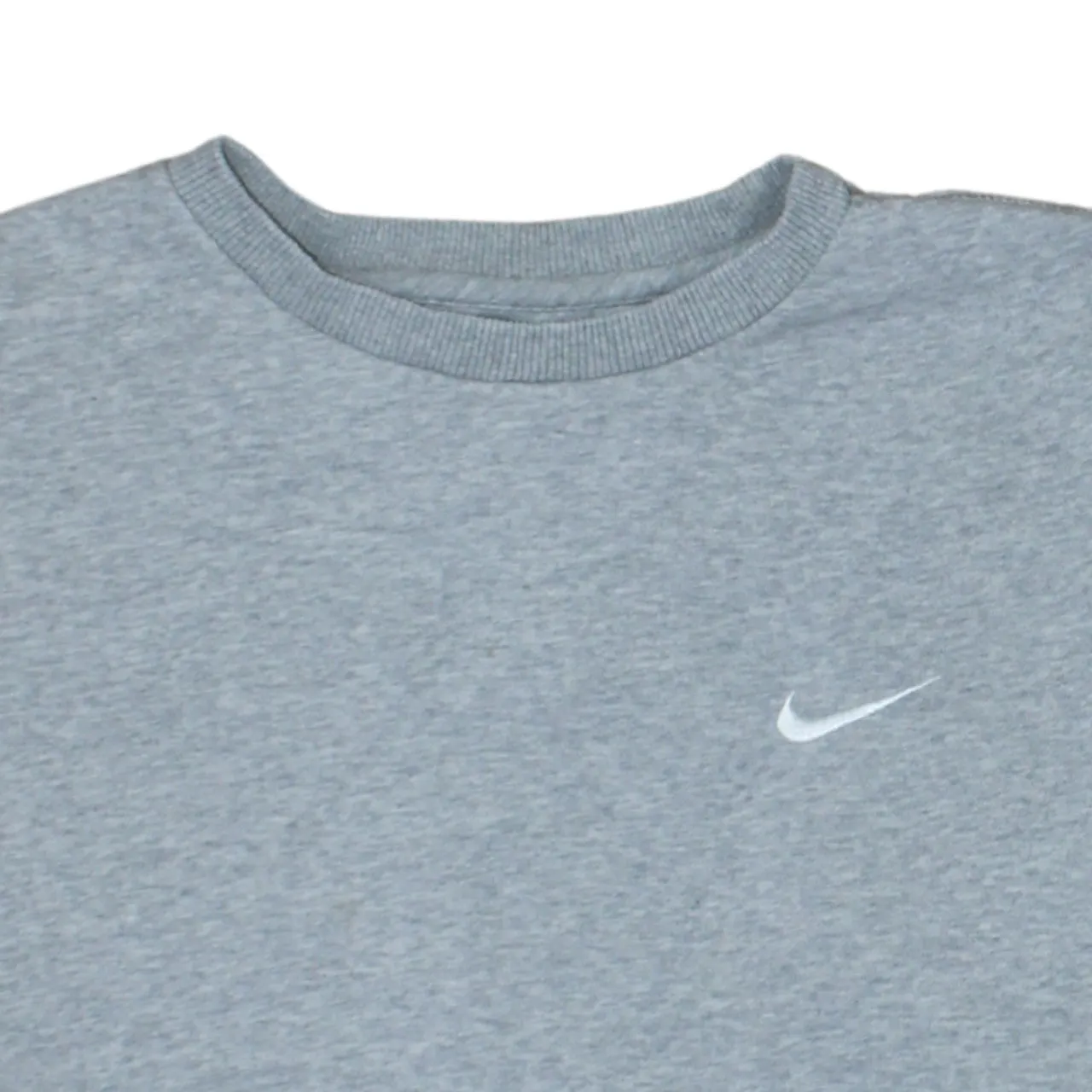 Nike Grey Sweatshirt Men's Medium Embroidered Swoosh Logo Ribbed Cuffs Crewneck Pullover sold by Vintage Club product image thumbnail 3