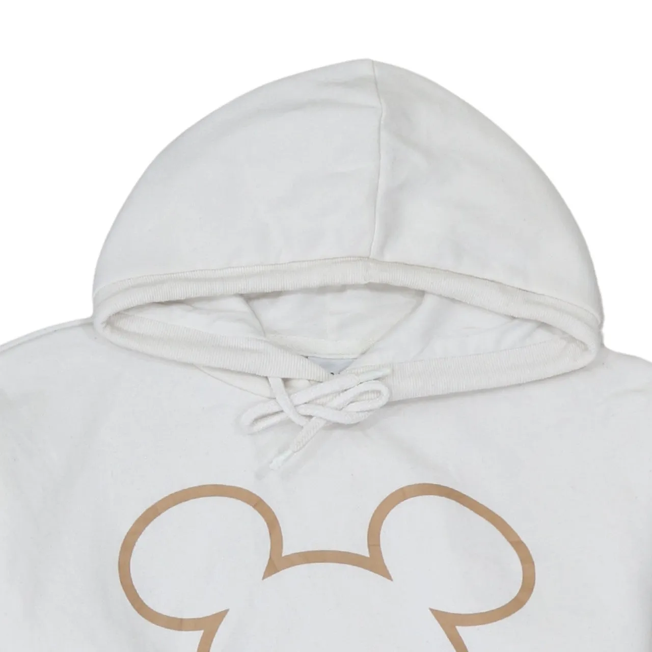 Disney Cream Hoodie Women’s XXS Printed Mickey Mouse Logo Front Pocket Sweatshirt sold by Vintage Club product image thumbnail 3