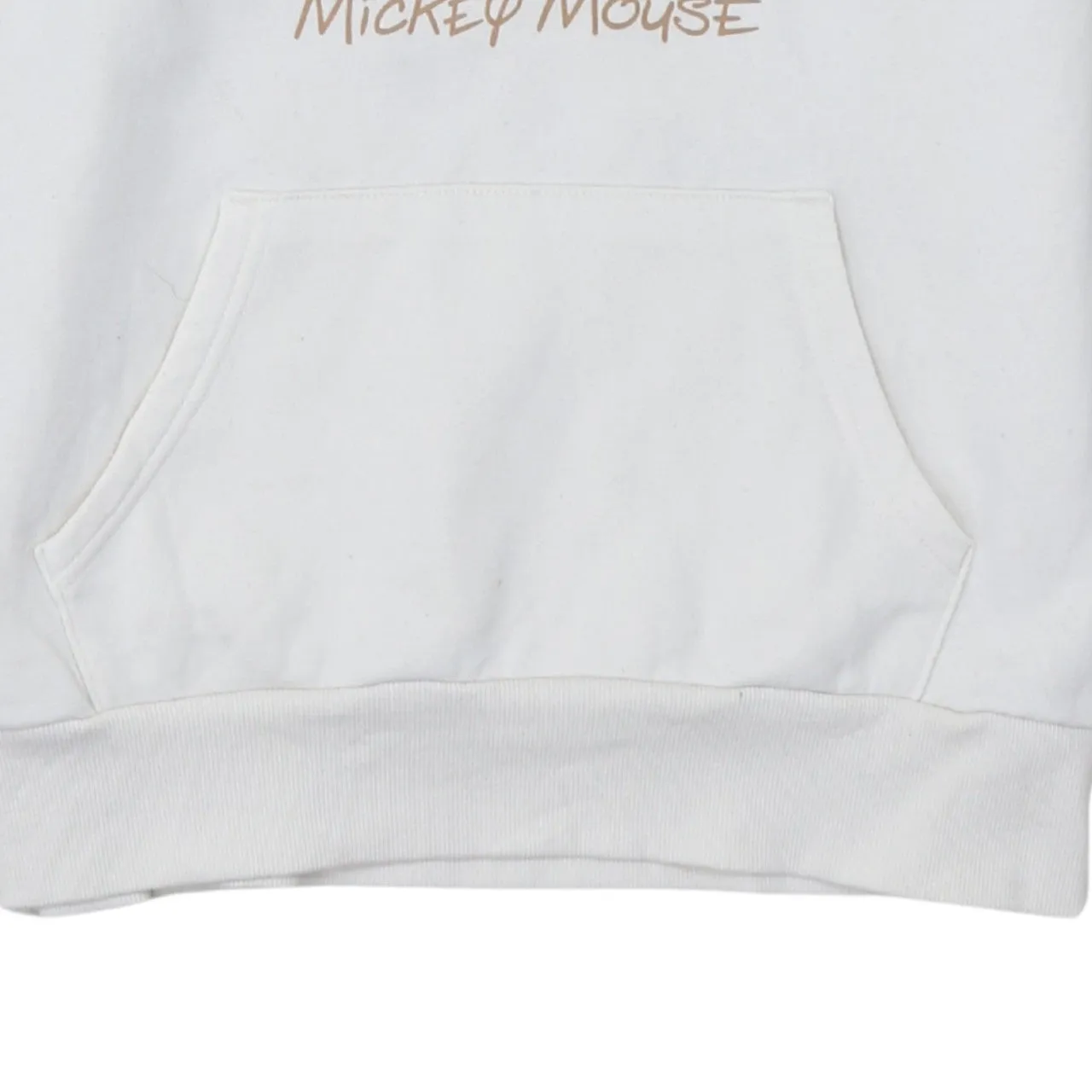 Disney Cream Hoodie Women’s XXS Printed Mickey Mouse Logo Front Pocket Sweatshirt sold by Vintage Club product image thumbnail 4