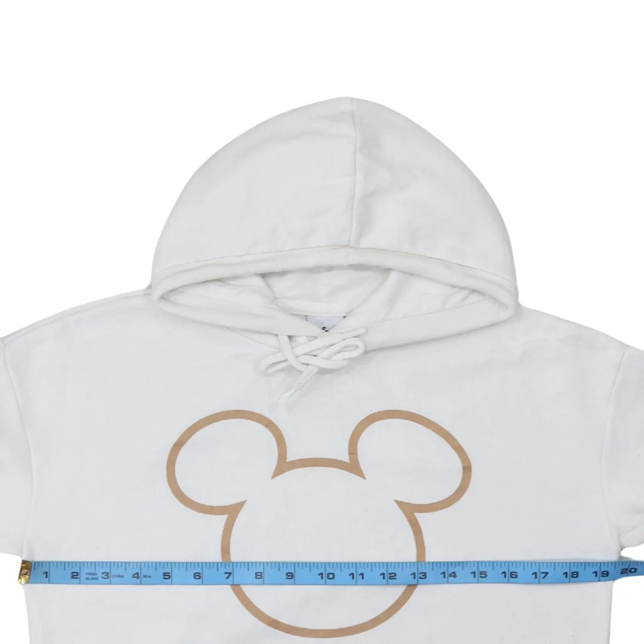 Disney Cream Hoodie Women’s XXS Printed Mickey Mouse Logo Front Pocket Sweatshirt sold by Vintage Club product image thumbnail 5