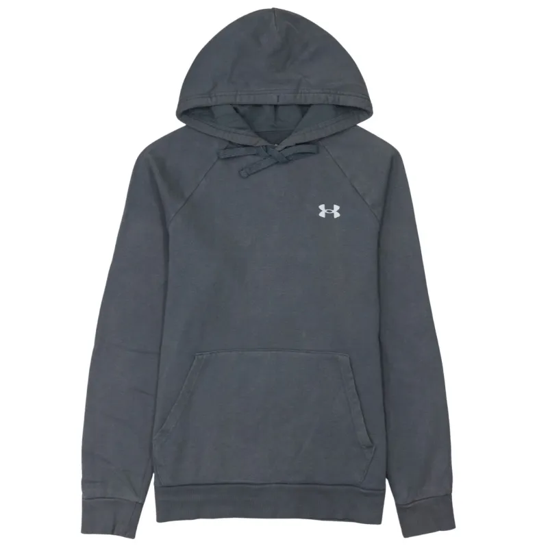 Under Armour Charcoal Grey Hoodie Men's Small Embroidered Chest Logo Front Pocket Pullover Sweatshirt made by Under Armour